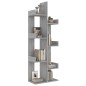 vidaXL Bücherschrank 48x25,5x140 cm Grau Sonoma Holzwerkstoff vidaXL Bücherschrank 48x25,5x140 cm Grau Sonoma Holzwerkstoff