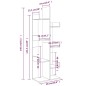 vidaXL Bücherschrank 48x25,5x140 cm Grau Sonoma Holzwerkstoff vidaXL Bücherschrank 48x25,5x140 cm Grau Sonoma Holzwerkstoff
