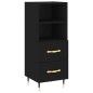 vidaXL Sideboard Schwarz 34,5x34x90 cm Holzwerkstoff vidaXL Sideboard Schwarz 34,5x34x90 cm Holzwerkstoff