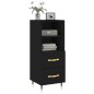 vidaXL Sideboard Schwarz 34,5x34x90 cm Holzwerkstoff vidaXL Sideboard Schwarz 34,5x34x90 cm Holzwerkstoff