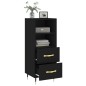 vidaXL Sideboard Schwarz 34,5x34x90 cm Holzwerkstoff vidaXL Sideboard Schwarz 34,5x34x90 cm Holzwerkstoff