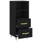 vidaXL Sideboard Schwarz 34,5x34x90 cm Holzwerkstoff vidaXL Sideboard Schwarz 34,5x34x90 cm Holzwerkstoff