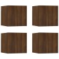 vidaXL TV-Wandschränke 4 Stk. Braun Eiche 30,5x30x30 cm