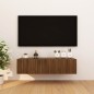 vidaXL TV-Wandschränke 4 Stk. Braun Eiche 30,5x30x30 cm