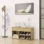 vidaXL Schuhbank Sonoma-Eiche 80x30x45 cm Holzwerkstoff vidaXL Schuhbank Sonoma-Eiche 80x30x45 cm Holzwerkstoff