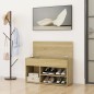 vidaXL Schuhbank Sonoma-Eiche 80x30x45 cm Holzwerkstoff vidaXL Schuhbank Sonoma-Eiche 80x30x45 cm Holzwerkstoff