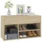vidaXL Schuhbank Sonoma-Eiche 80x30x45 cm Holzwerkstoff vidaXL Schuhbank Sonoma-Eiche 80x30x45 cm Holzwerkstoff