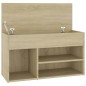vidaXL Schuhbank Sonoma-Eiche 80x30x45 cm Holzwerkstoff vidaXL Schuhbank Sonoma-Eiche 80x30x45 cm Holzwerkstoff