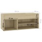 vidaXL Schuhbank Sonoma-Eiche 80x30x45 cm Holzwerkstoff vidaXL Schuhbank Sonoma-Eiche 80x30x45 cm Holzwerkstoff
