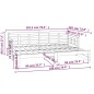 vidaXL Tagesbett Ausziehbar Massivholz Kiefer 2x(90x190) cm vidaXL Tagesbett Ausziehbar Massivholz Kiefer 2x(90x190) cm