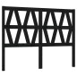 vidaXL Kopfteil Schwarz 126x4x100 cm Massivholz Kiefer