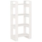 vidaXL Bücherregal/Raumteiler Weiß 60x35x125 cm Massivholz vidaXL Bücherregal/Raumteiler Weiß 60x35x125 cm Massivholz