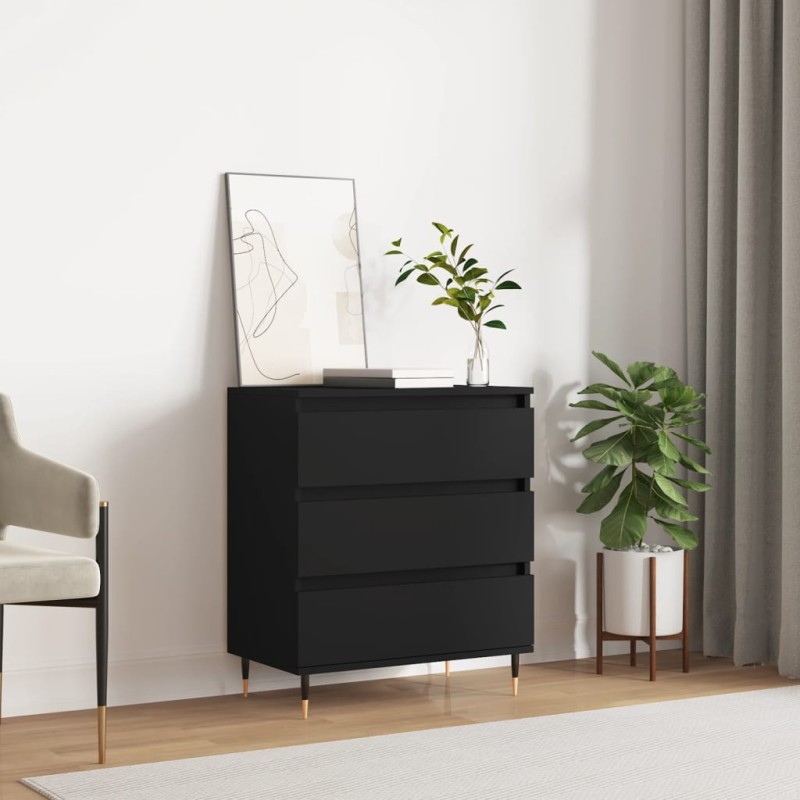 vidaXL Sideboard Schwarz 60x35x70 cm Holzwerkstoff vidaXL Sideboard Schwarz 60x35x70 cm Holzwerkstoff