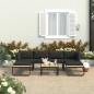 4-tlg. Garten-Ecksofa-Set mit Auflagen Aluminium und WPC 4-tlg. Garten-Ecksofa-Set mit Auflagen Aluminium und WPC