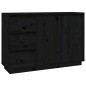 vidaXL Sideboard Schwarz 111x34x75 cm Massivholz Kiefer vidaXL Sideboard Schwarz 111x34x75 cm Massivholz Kiefer