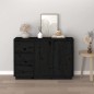 vidaXL Sideboard Schwarz 111x34x75 cm Massivholz Kiefer vidaXL Sideboard Schwarz 111x34x75 cm Massivholz Kiefer