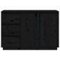 vidaXL Sideboard Schwarz 111x34x75 cm Massivholz Kiefer vidaXL Sideboard Schwarz 111x34x75 cm Massivholz Kiefer