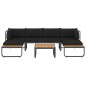 4-tlg. Garten-Ecksofa-Set mit Auflagen Aluminium und WPC 4-tlg. Garten-Ecksofa-Set mit Auflagen Aluminium und WPC