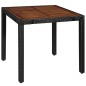 vidaXL 5-tlg. Garten-Essgruppe Poly Rattan Akazie Massivholz Schwarz vidaXL 5-tlg. Garten-Essgruppe Poly Rattan Akazie Massivholz Schwarz