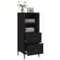 vidaXL Sideboard Schwarz 34,5x34x90 cm Holzwerkstoff vidaXL Sideboard Schwarz 34,5x34x90 cm Holzwerkstoff