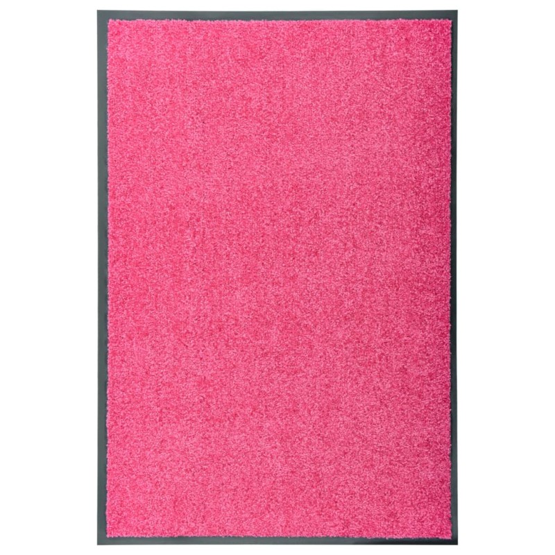 vidaXL Fußmatte Waschbar Rosa 60x90 cm vidaXL Fußmatte Waschbar Rosa 60x90 cm