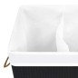 vidaXL Bambus-Wäschekorb mit 2 Fächern Schwarz 72 L vidaXL Bambus-Wäschekorb mit 2 Fächern Schwarz 72 L