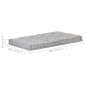 vidaXL Palettenkissen Baumwolle 120×80×10 cm Grau