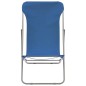 vidaXL Klappbare Strandstühle 2 Stk. Stahl und Oxford-Gewebe Blau vidaXL Klappbare Strandstühle 2 Stk. Stahl und Oxford-Gewebe Blau