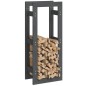 vidaXL Kaminholzregal Grau 41x25x100 cm Massivholz Kiefer vidaXL Kaminholzregal Grau 41x25x100 cm Massivholz Kiefer