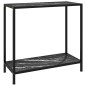 vidaXL Konsolentisch Schwarz 80x35x75 cm Hartglas vidaXL Konsolentisch Schwarz 80x35x75 cm Hartglas