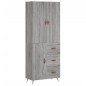 Highboard Grau Sonoma 69,5x34x180 cm Holzwerkstoff Highboard Grau Sonoma 69,5x34x180 cm Holzwerkstoff
