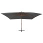 vidaXL Ampelshirm mit Holzmast 400x300 cm Anthrazit vidaXL Ampelshirm mit Holzmast 400x300 cm Anthrazit