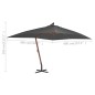 vidaXL Ampelshirm mit Holzmast 400x300 cm Anthrazit vidaXL Ampelshirm mit Holzmast 400x300 cm Anthrazit