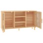 vidaXL Sideboard Braun 105x30x60 cm Massivholz Kiefer und Natur-Rattan vidaXL Sideboard Braun 105x30x60 cm Massivholz Kiefer und Natur-Rattan
