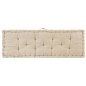 Palettenkissen Baumwolle 120×40×7 cm Beige Palettenkissen Baumwolle 120×40×7 cm Beige