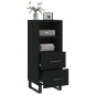 vidaXL Sideboard Schwarz 34,5x34x90 cm Holzwerkstoff vidaXL Sideboard Schwarz 34,5x34x90 cm Holzwerkstoff