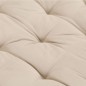 Palettenkissen Baumwolle 120×40×7 cm Beige Palettenkissen Baumwolle 120×40×7 cm Beige