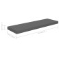 vidaXL Schwebende Wandregale 2 Stk. Hochglanz-Grau 80x23,5x3,8cm MDF vidaXL Schwebende Wandregale 2 Stk. Hochglanz-Grau 80x23,5x3,8cm MDF