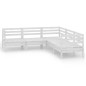 vidaXL 5-tlg. Garten-Lounge-Set Massivholz Kiefer Weiß vidaXL 5-tlg. Garten-Lounge-Set Massivholz Kiefer Weiß