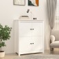 vidaXL Sideboard Weiß 83x41,5x100 cm Massivholz Kiefer vidaXL Sideboard Weiß 83x41,5x100 cm Massivholz Kiefer