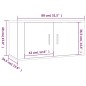 vidaXL TV-Wandschrank Grau Sonoma 80x34,5x40 cm vidaXL TV-Wandschrank Grau Sonoma 80x34,5x40 cm