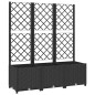 vidaXL Pflanzkübel mit Spalier Schwarz 120x40x136 cm PP vidaXL Pflanzkübel mit Spalier Schwarz 120x40x136 cm PP