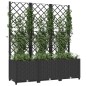 vidaXL Pflanzkübel mit Spalier Schwarz 120x40x136 cm PP vidaXL Pflanzkübel mit Spalier Schwarz 120x40x136 cm PP