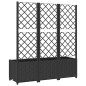 vidaXL Pflanzkübel mit Spalier Schwarz 120x40x136 cm PP vidaXL Pflanzkübel mit Spalier Schwarz 120x40x136 cm PP