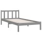 vidaXL Massivholzbett Grau Kiefer 90x200 cm vidaXL Massivholzbett Grau Kiefer 90x200 cm
