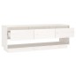 vidaXL TV-Schrank Weiß 110,5x34x40 cm Massivholz Kiefer vidaXL TV-Schrank Weiß 110,5x34x40 cm Massivholz Kiefer