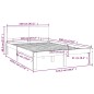 vidaXL Massivholzbett Schwarz 120x190 cm vidaXL Massivholzbett Schwarz 120x190 cm
