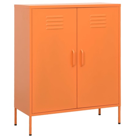 vidaXL Lagerschrank Orange 80x35x101,5 cm Stahl    
