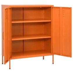 vidaXL Lagerschrank Orange 80x35x101,5 cm Stahl    