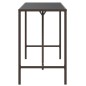 vidaXL Bartisch mit Glasplatte Braun 180x70x110 cm Poly Rattan vidaXL Bartisch mit Glasplatte Braun 180x70x110 cm Poly Rattan